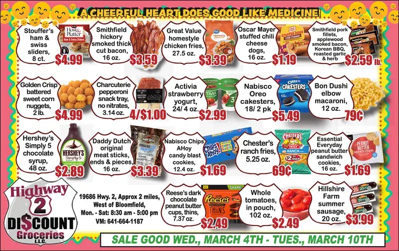 Highway 2 Discount Groceries in Bloomfield, IA