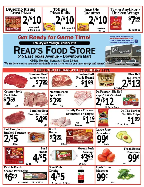 Read's Food Store in Mart, Texas